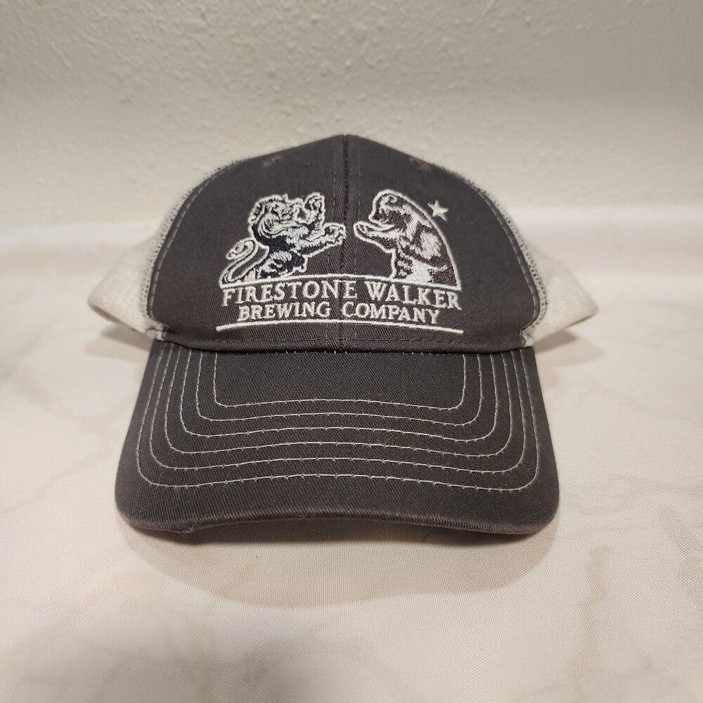 Firestone Walker‎ Brewing Company Snapback Trucker Hat Gray and White Style 5525